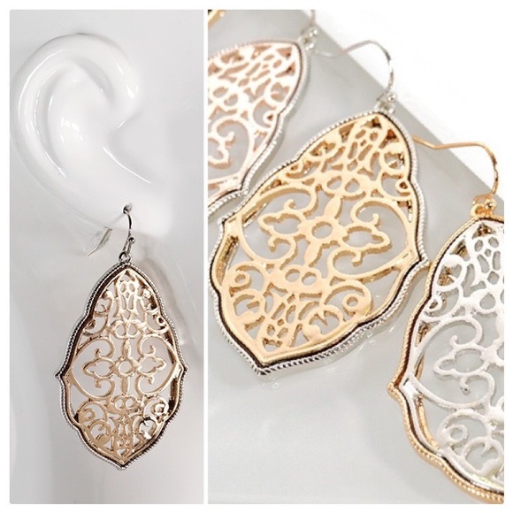 littlegypsie Jewelry - Moroccan Tile Filigree Earrings